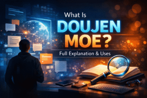 What is Doujen Moe explained with digital illustration and research visuals