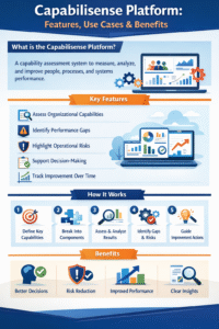 Capabilisense Platform infographic showing features, use cases, and key benefits